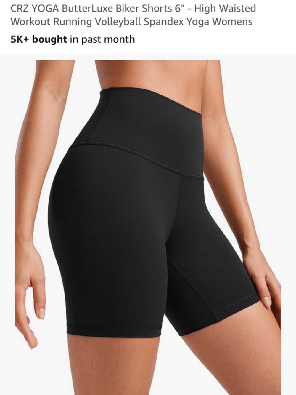 CRZ YOGA ButterLuxe High-Waist Biker Shorts - Black